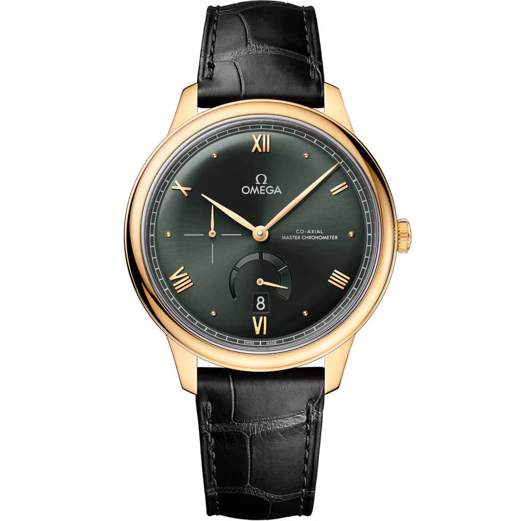Omega De Ville Prestige 41 mm, yellow gold on leather strap, De Ville Prestige 434.53.41.21.10.001
