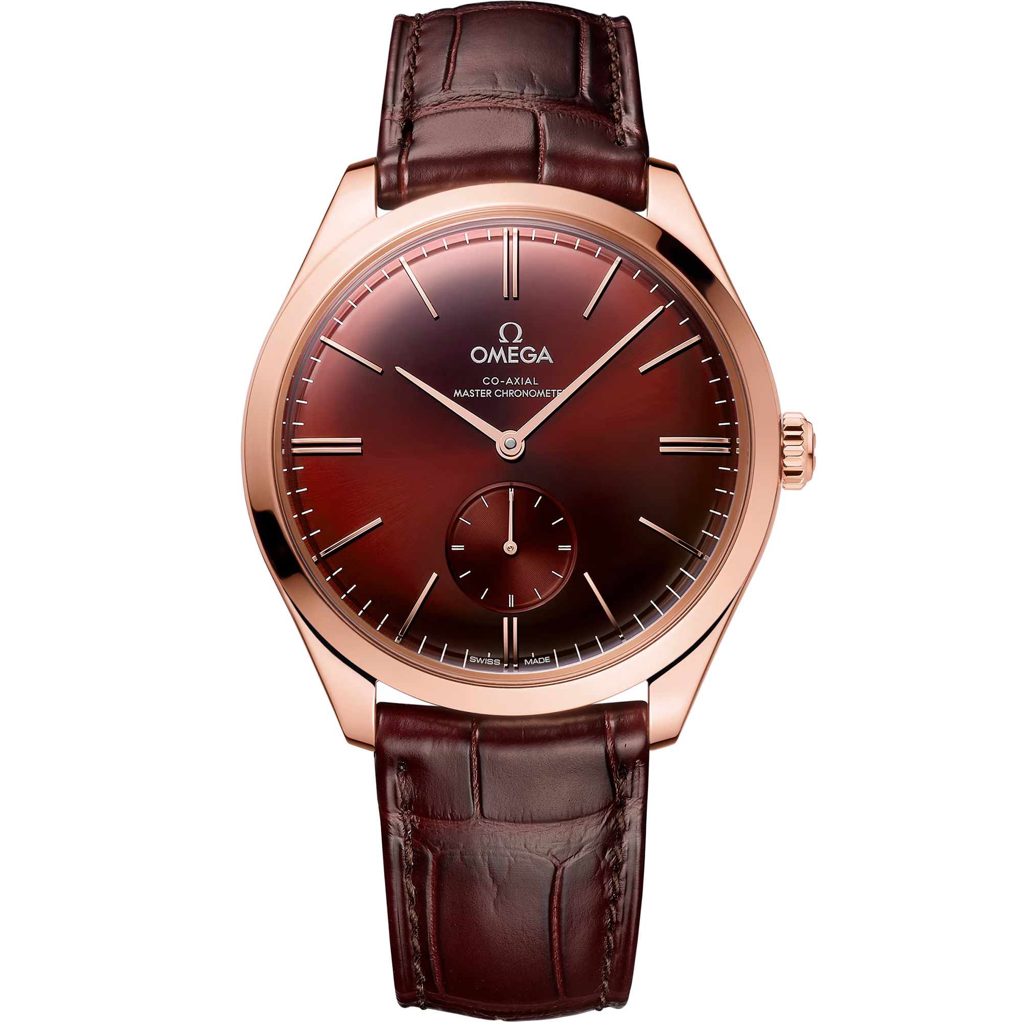 Omega De Ville Trésor 40 mm, Sedna™ gold on leather strap 435.53.40.21.11.002