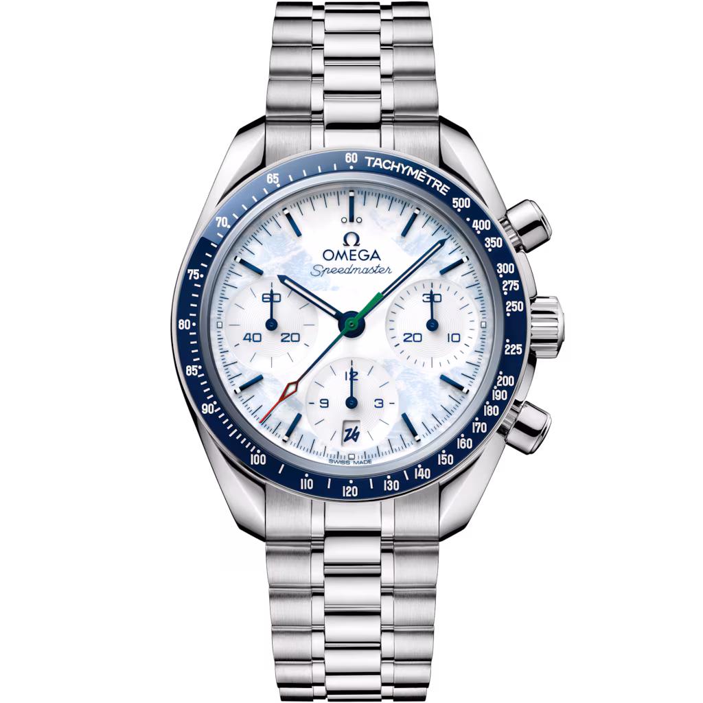 Omega Milano Cortina 2026 Speedmaster 38 38 mm, steel on steel, Speedmaster 38 522.30.38.50.04.002