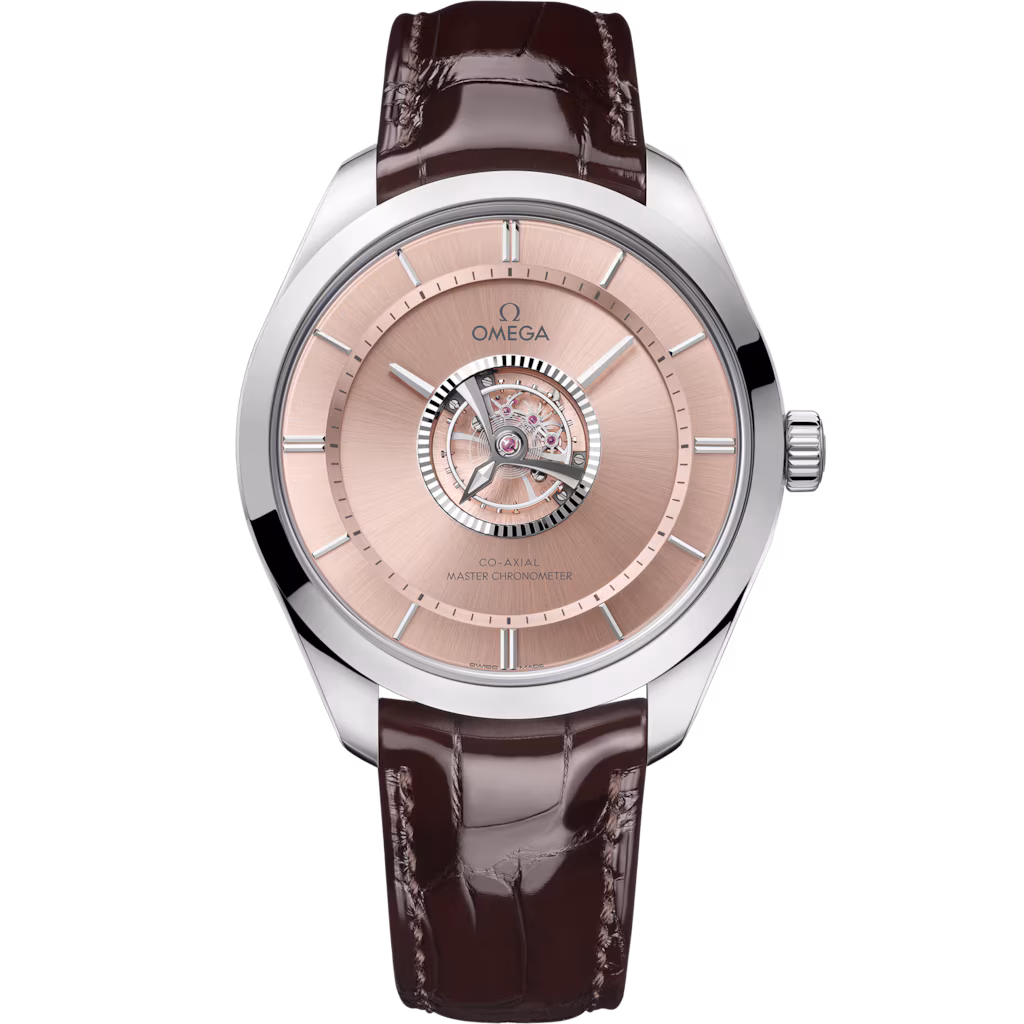 Omega Numbered Edition De Ville Tourbillon 43 mm, Canopus Gold™ on leather strap 529.53.43.22.99.001