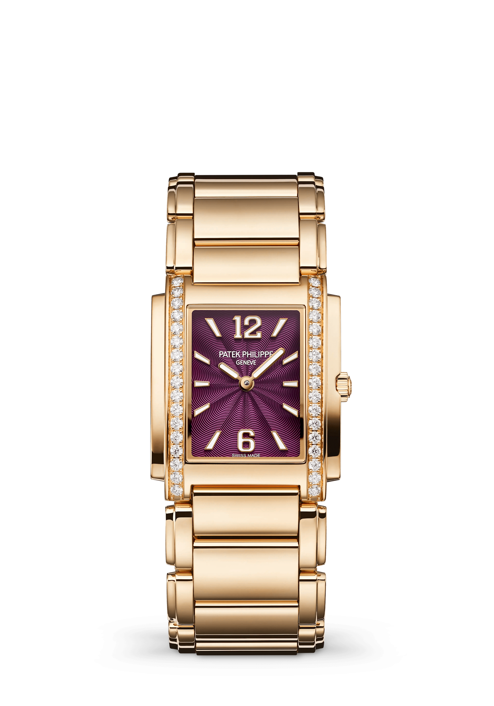 Patek Philippe Twenty~4 4910/1201R-010, Rose gold, Purple dial