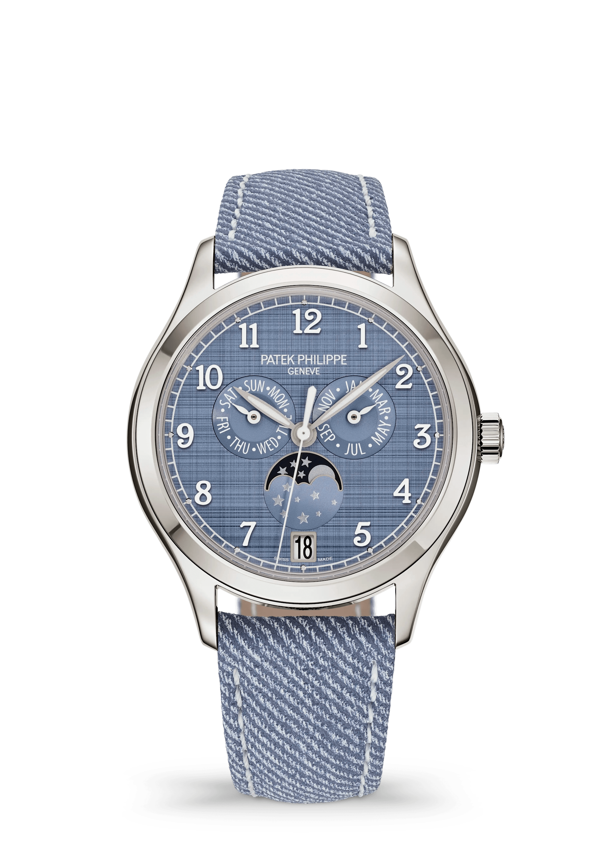 Patek Philippe Complications 4946G-001, White gold, Blue-grey dial