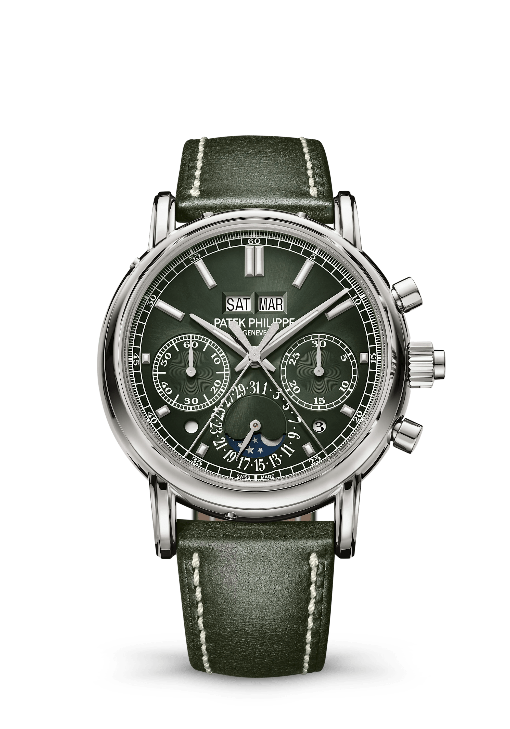 Patek Philippe Grand Complications 5204G-001, White gold, Olive green dial