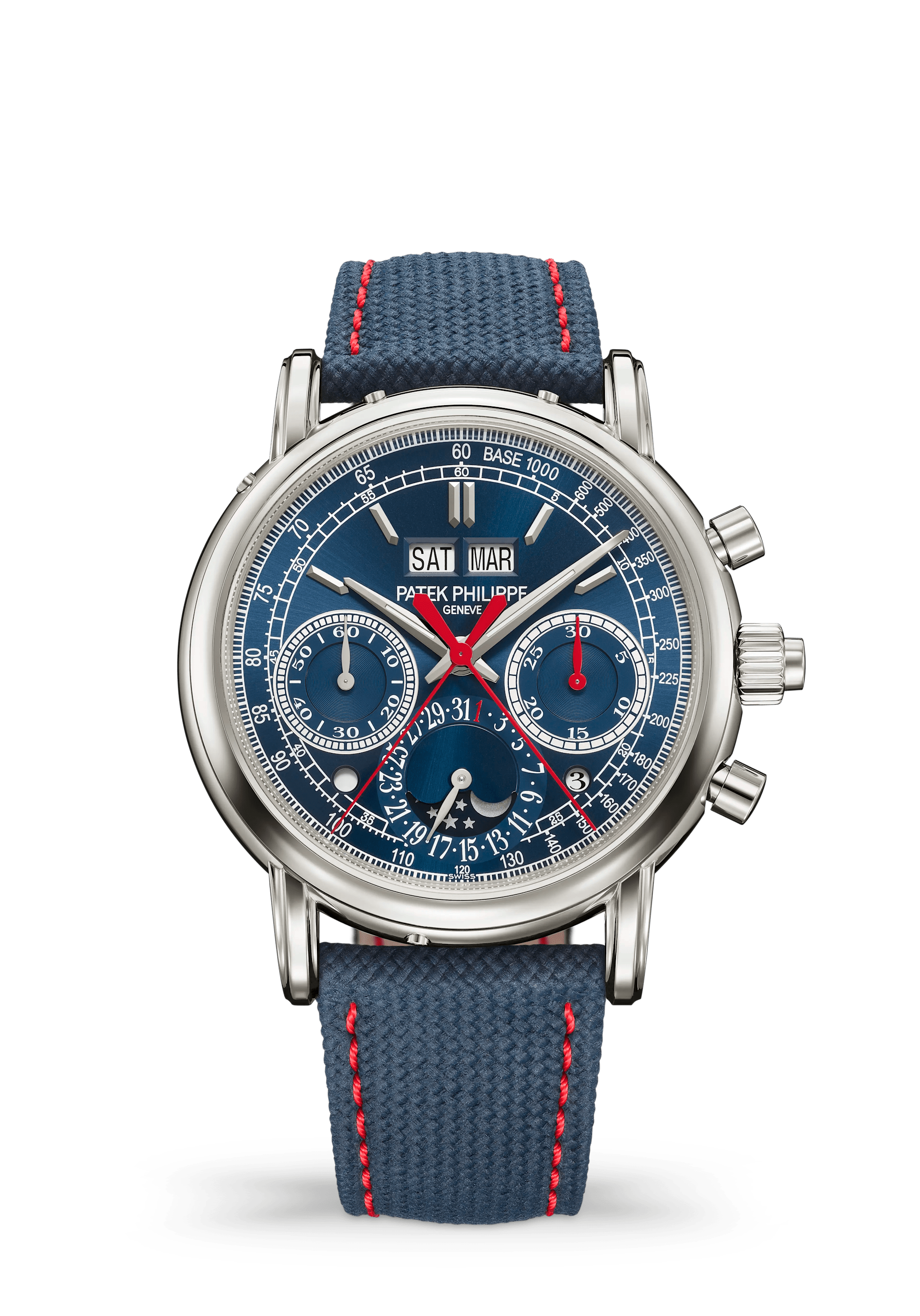 Patek Philippe Grand Complications 5204G-010, White gold, Blue dial