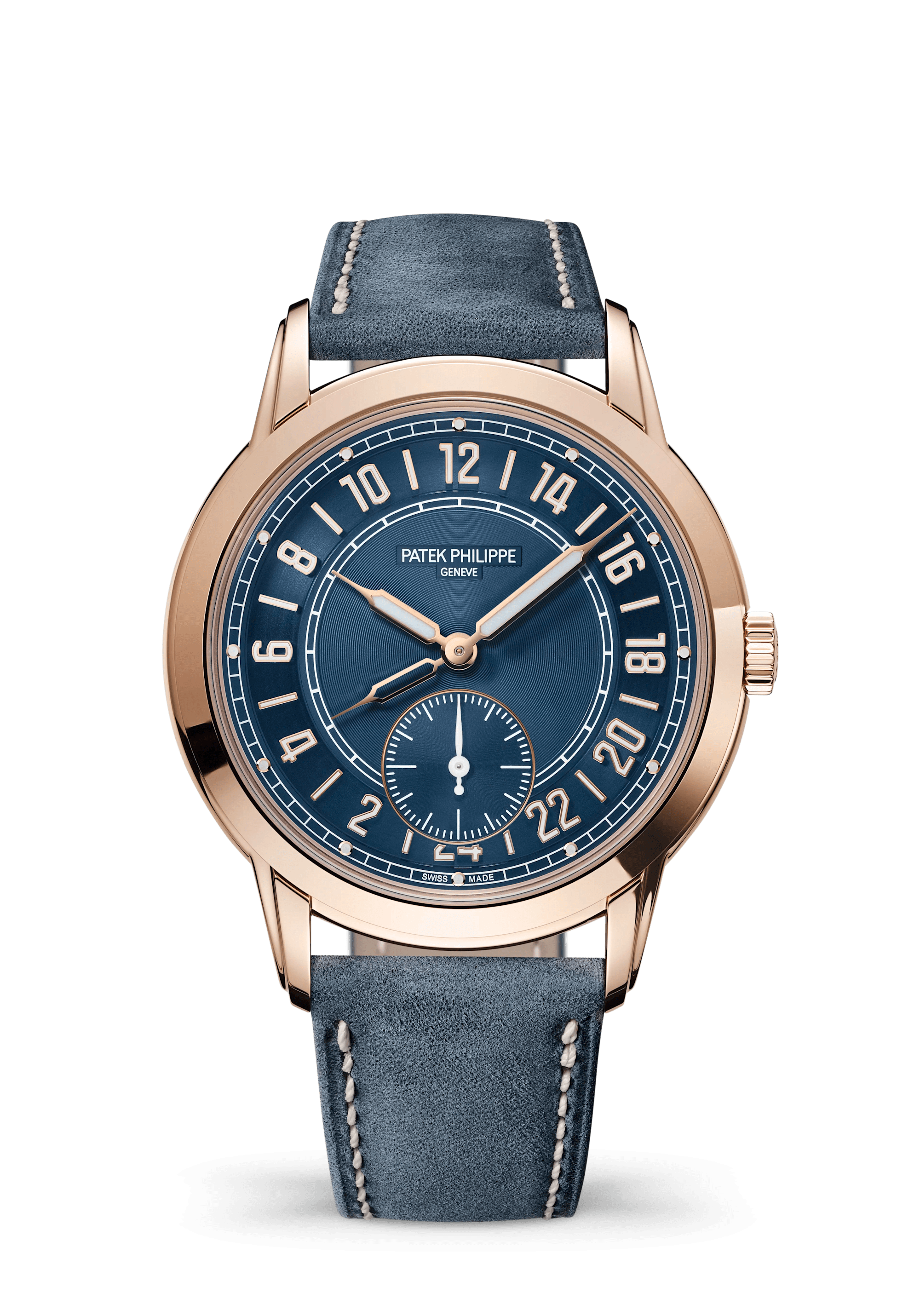 Patek Philippe Complications 5224R-001, Rose gold, Blue dial