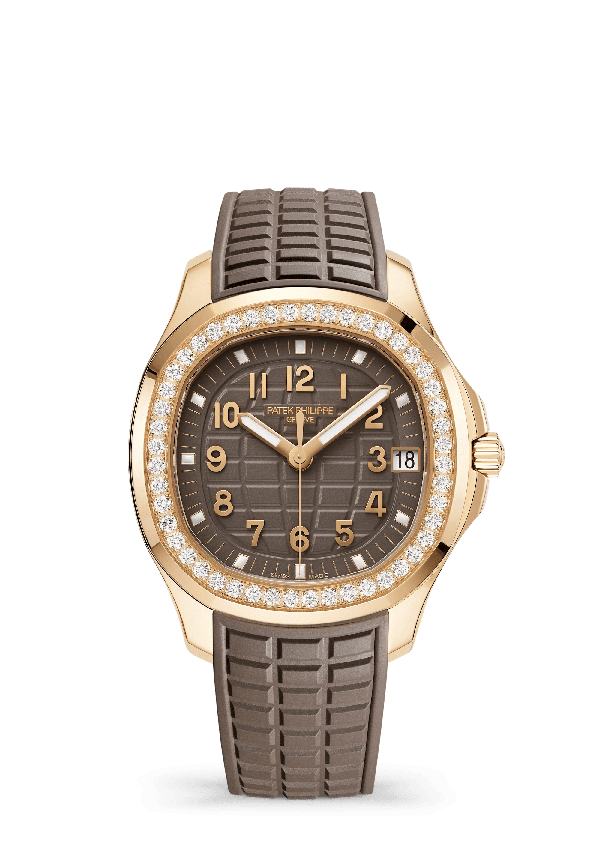 Patek Philippe Aquanaut 5268/200R-010, Rose gold, Taupe dial