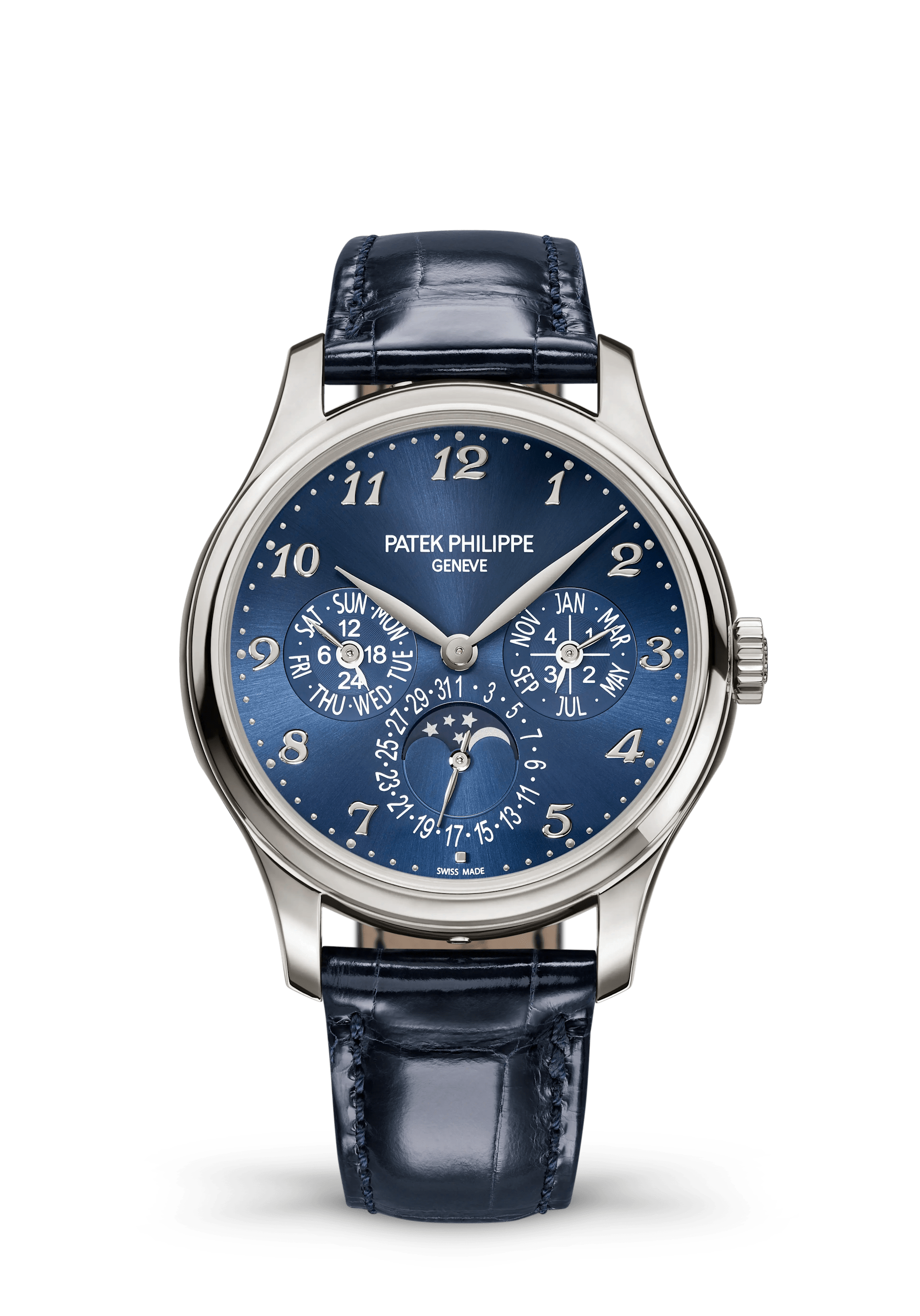 Patek Philippe Grand Complications 5327G-001, White gold, Blue dial