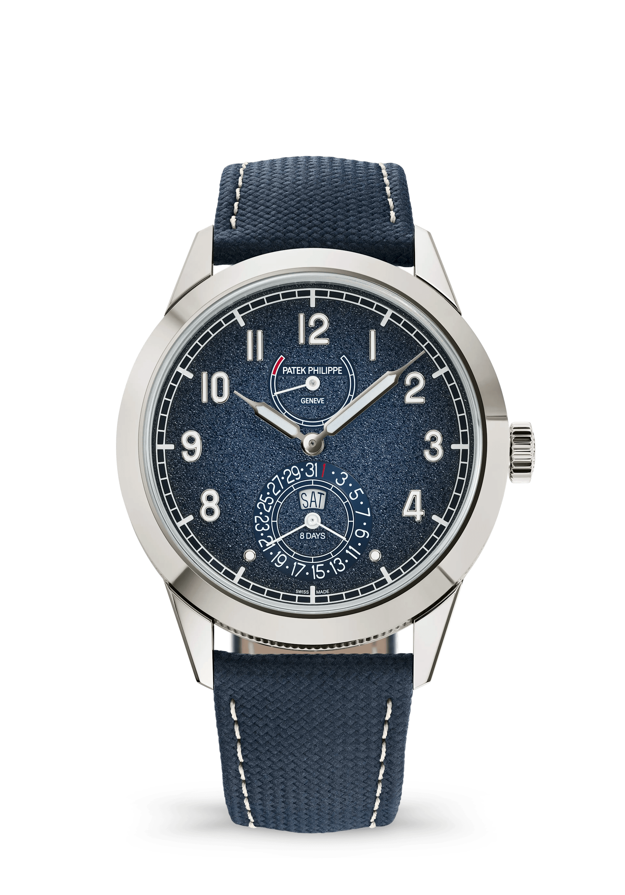 Patek Philippe Complications 5328G-001, White gold, Blue dial