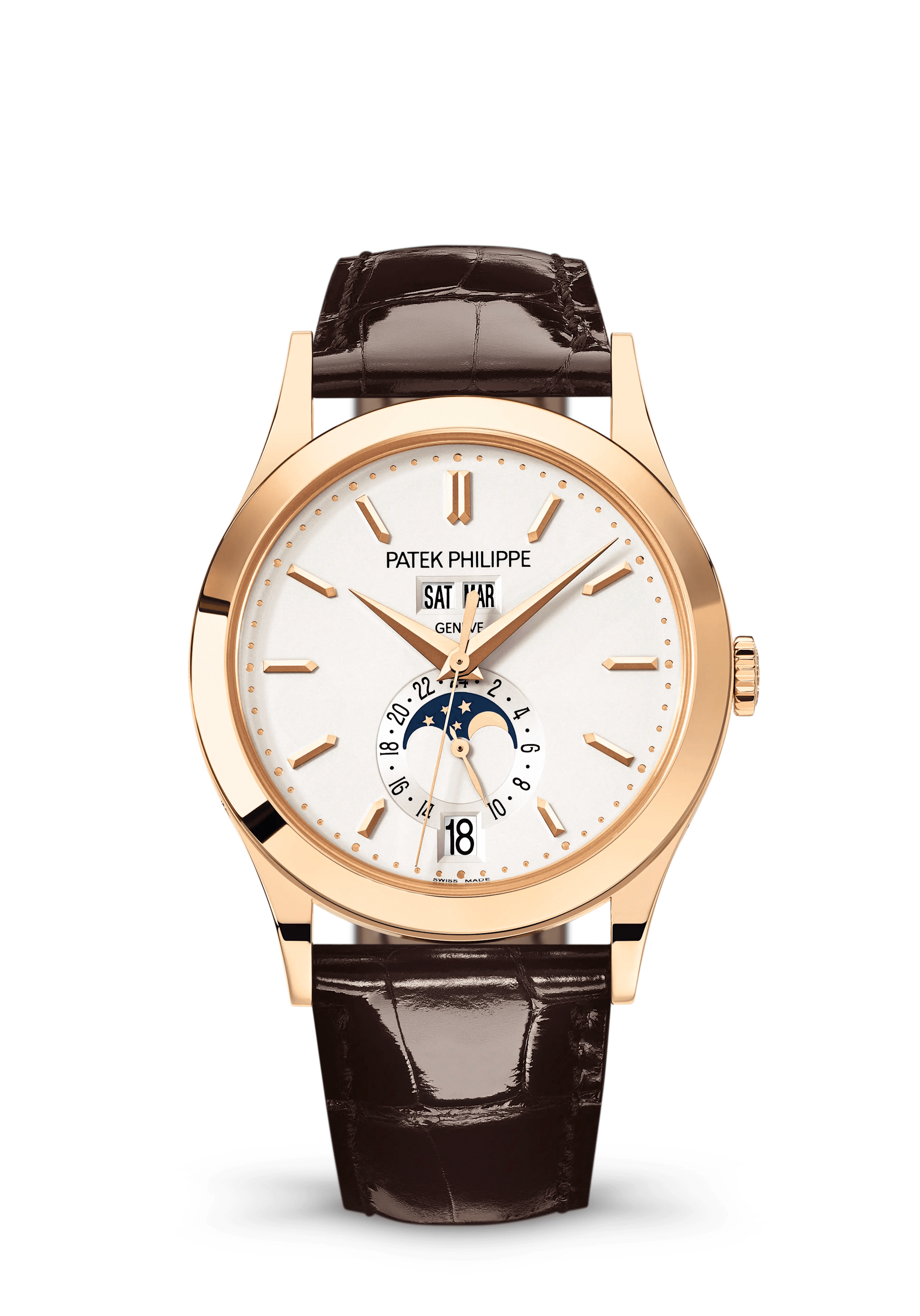 Patek Philippe Complications 5396R-011, Rose gold, Silvery dial