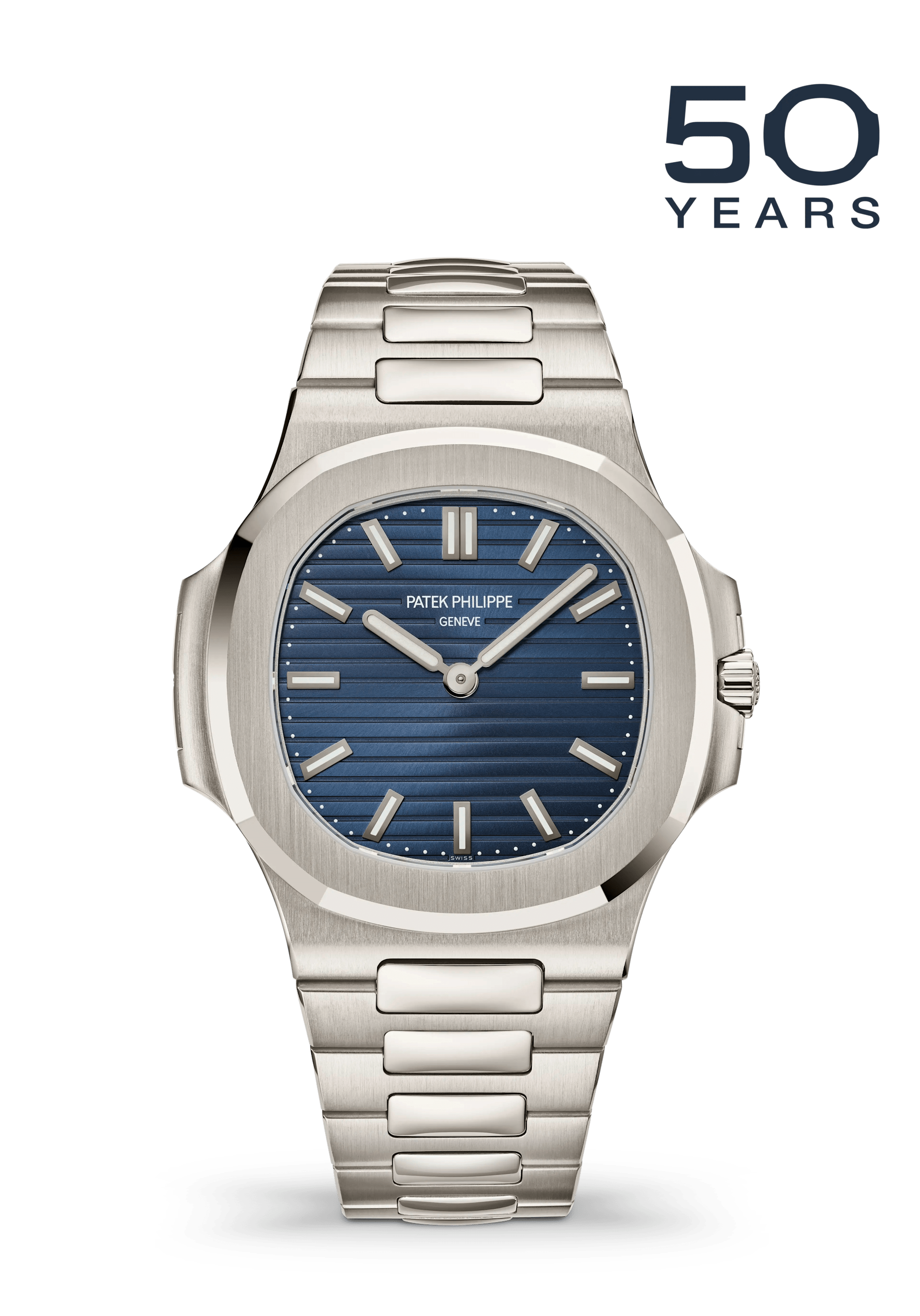 Patek Philippe Nautilus 5610/1P-001, Platinum, Blue dial