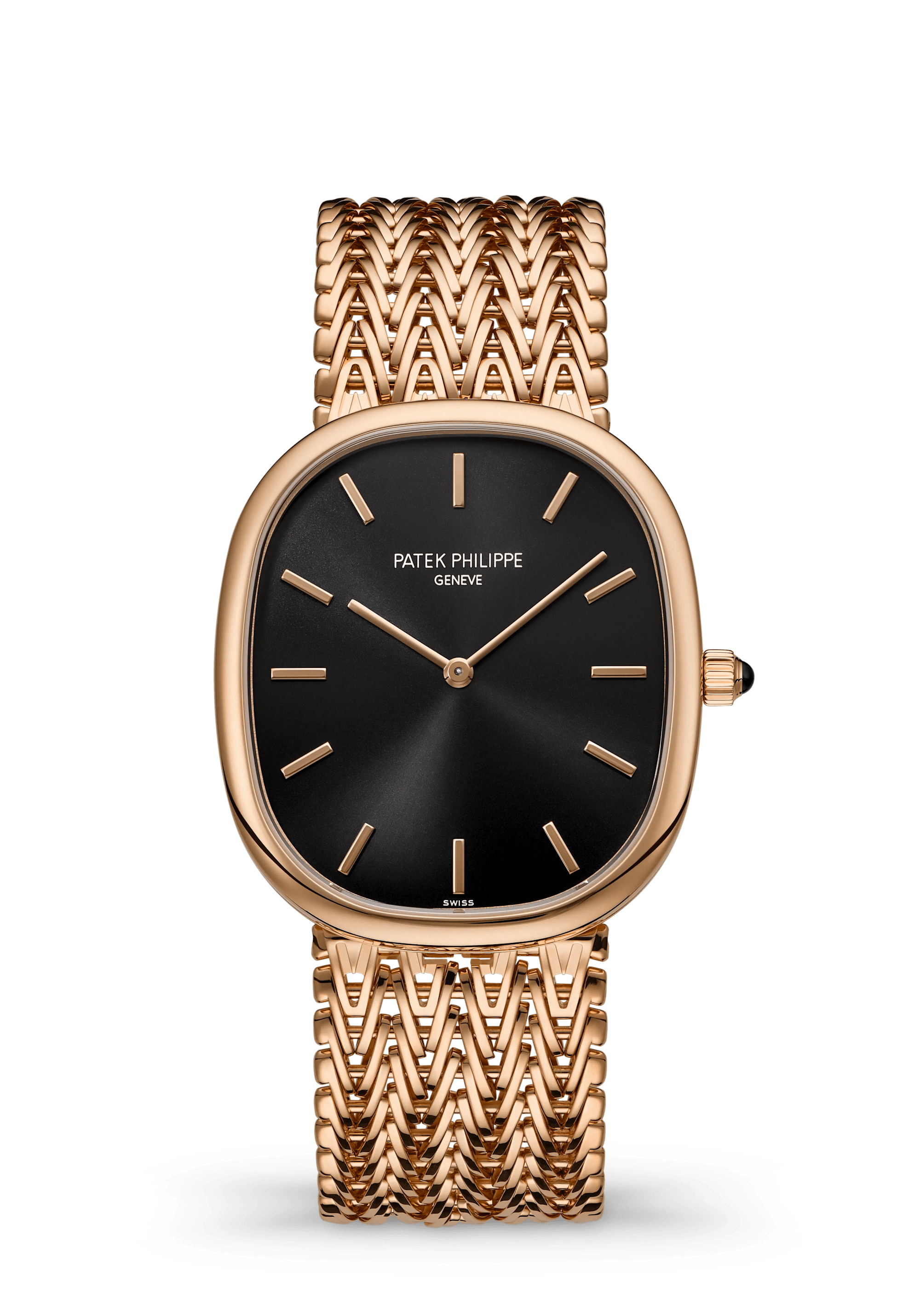 Patek Philippe Golden Ellipse 5738/1R-001, Rose gold, Ebony black dial