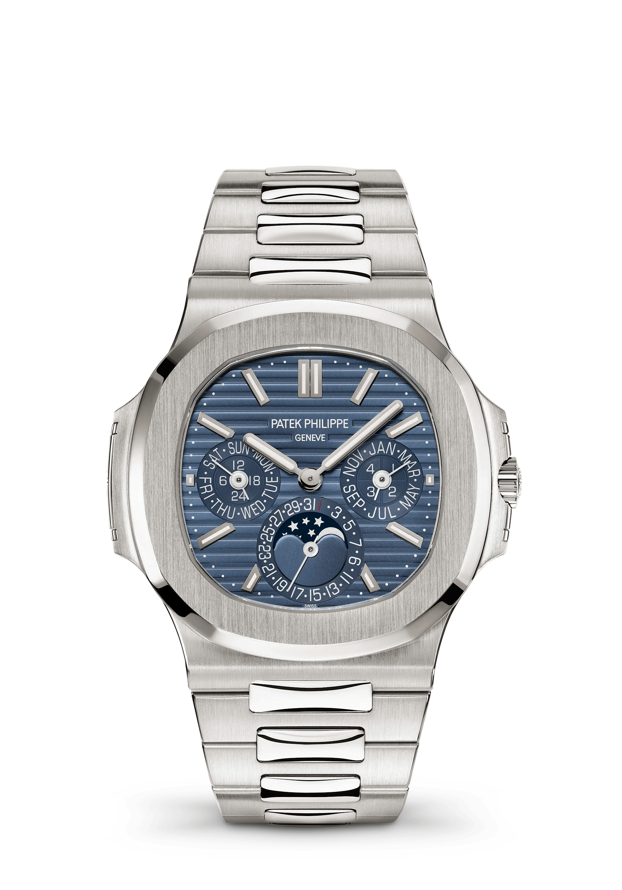 Patek Philippe Nautilus 5740/1G-001, White gold, Blue dial