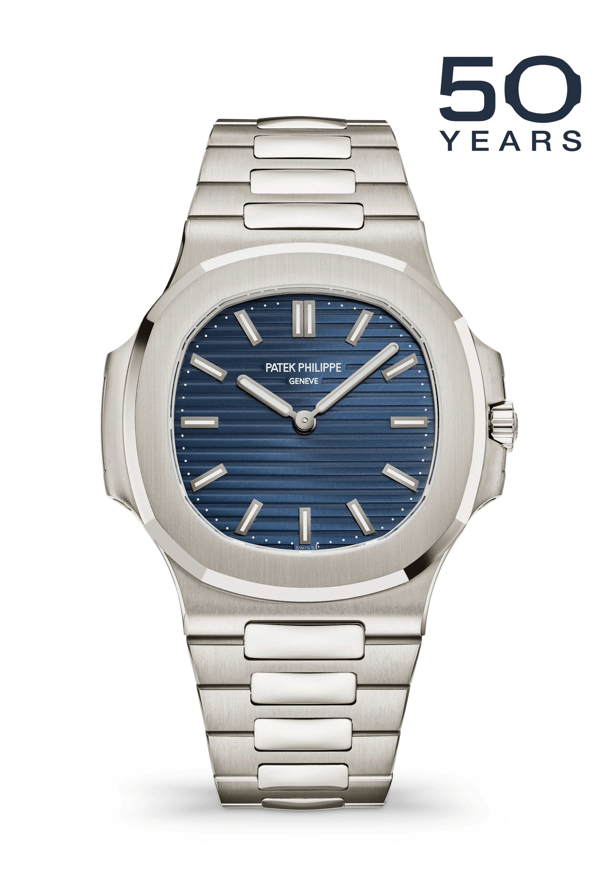 Patek Philippe Nautilus 5810/1G-001, White gold, Blue dial