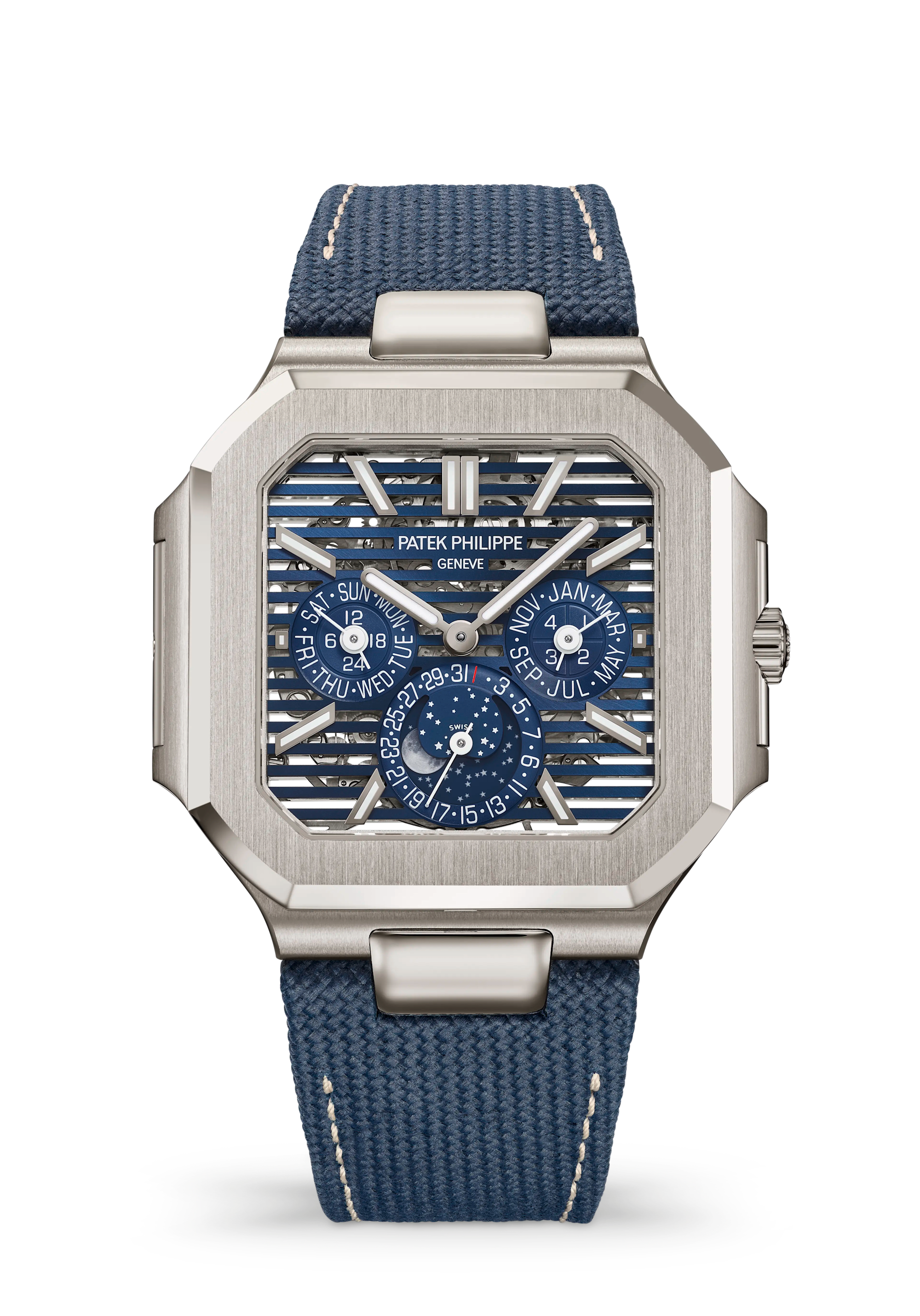 Patek Philippe Cubitus 5840P-001, Platinum, Blue dial