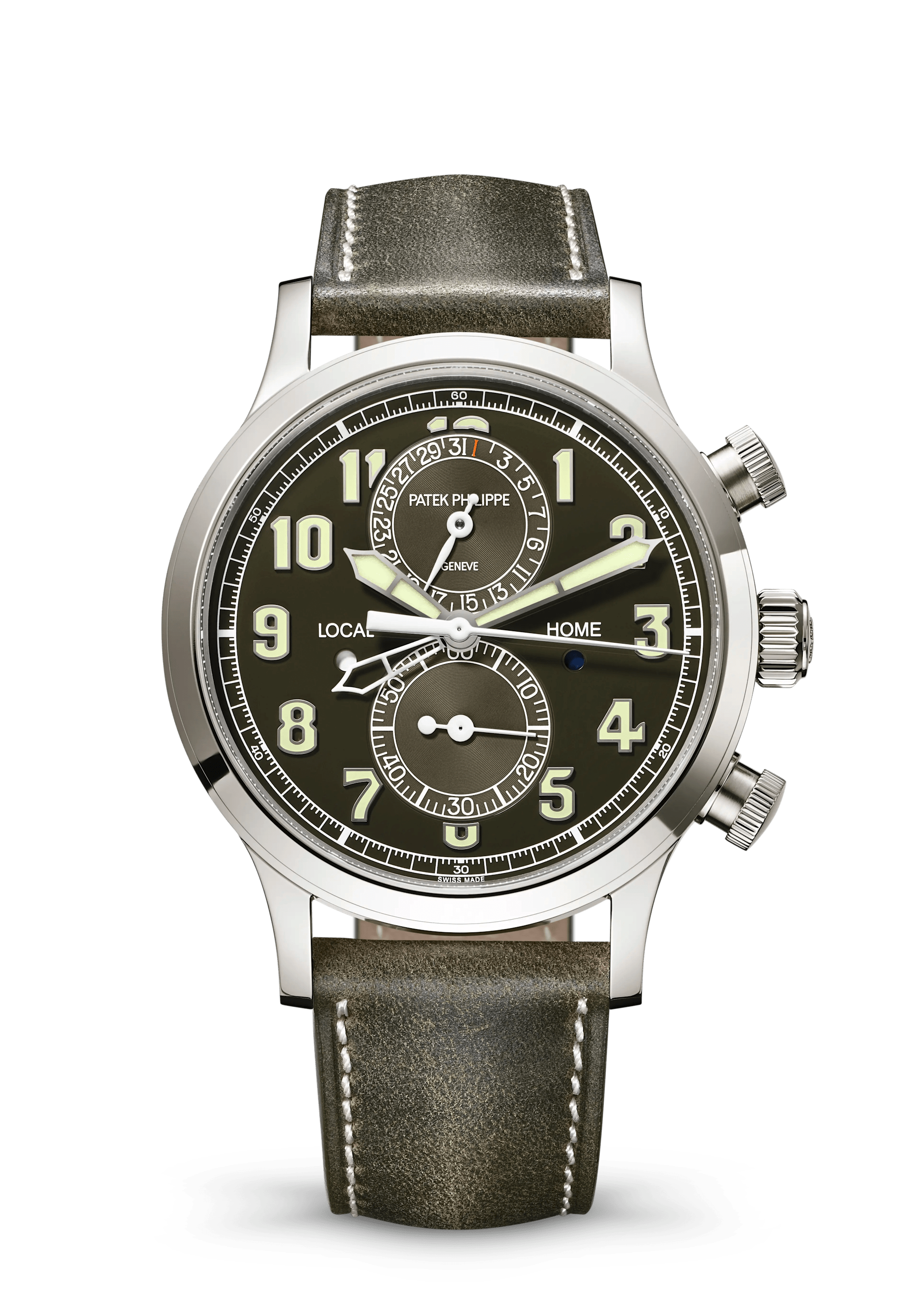 Patek Philippe Complications 5924G-010, White gold, Khaki green dial