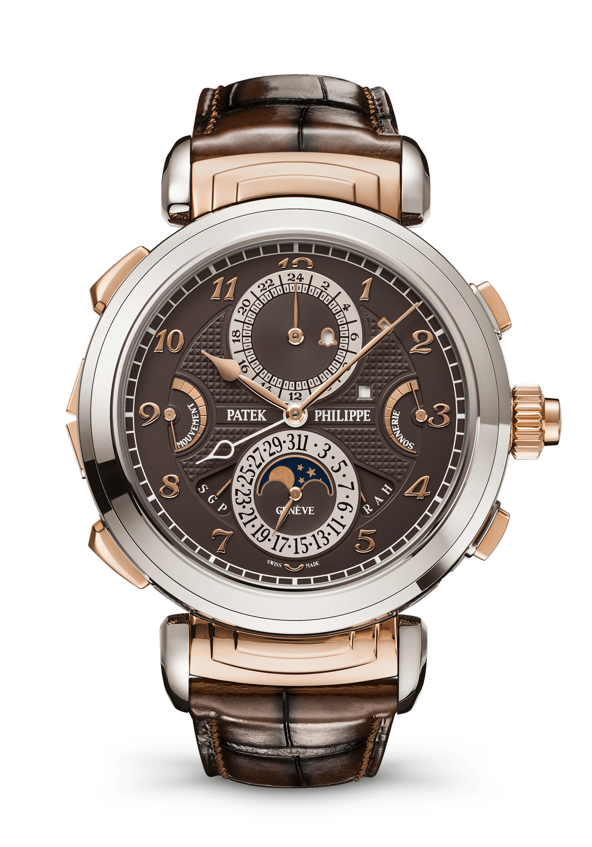 Patek Philippe Grand Complications 6300GR-001, Rose gold and white gold, Brown dial