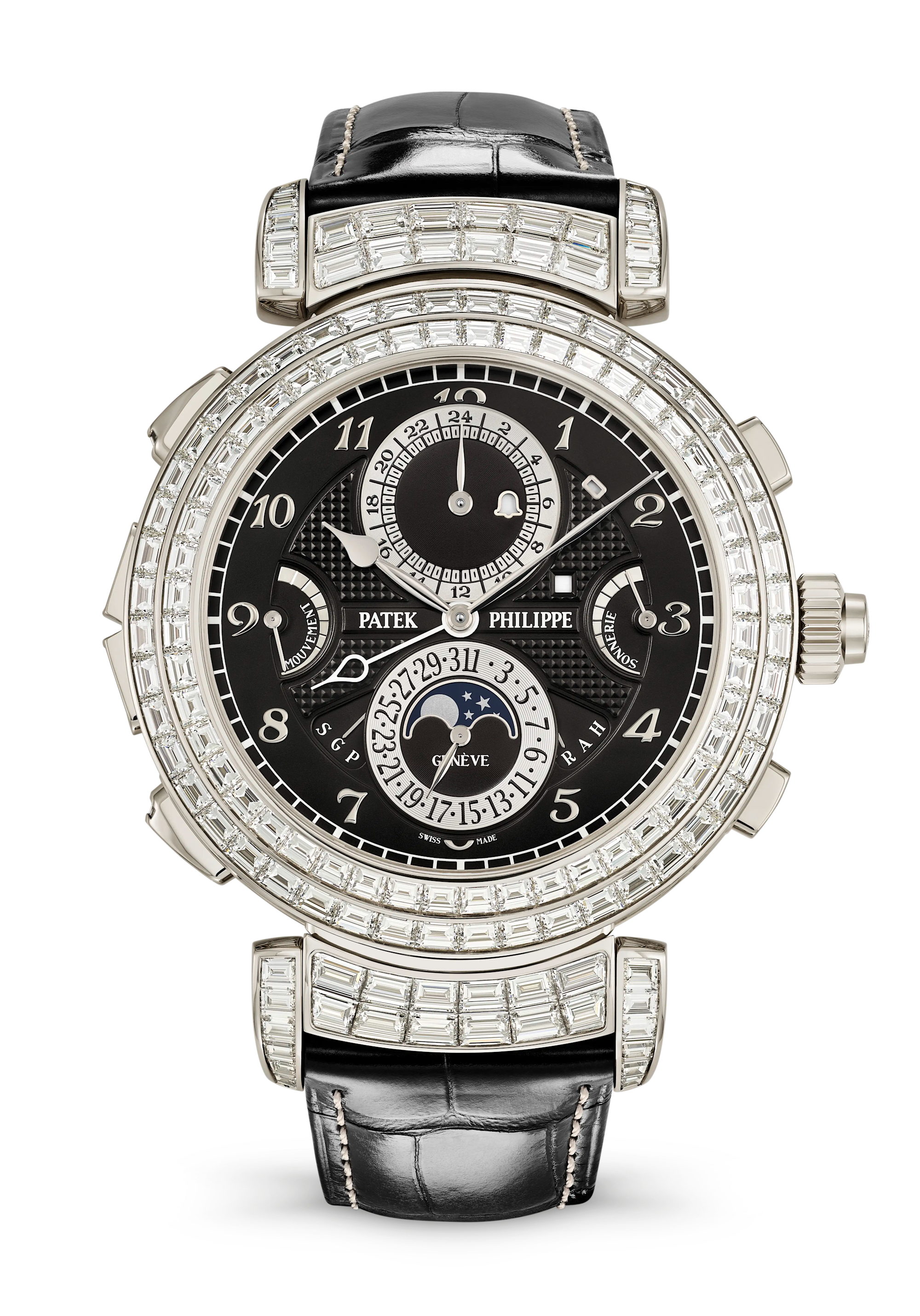 Patek Philippe Grand Complications 6300/400G-001, White gold, Ebony black dial