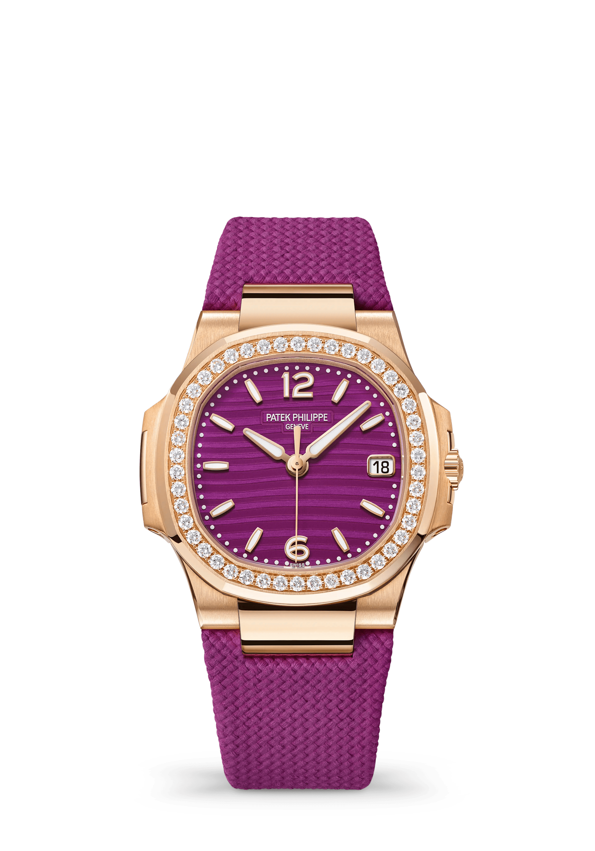Patek Philippe Nautilus 7010R-013, Rose gold, Purple dial