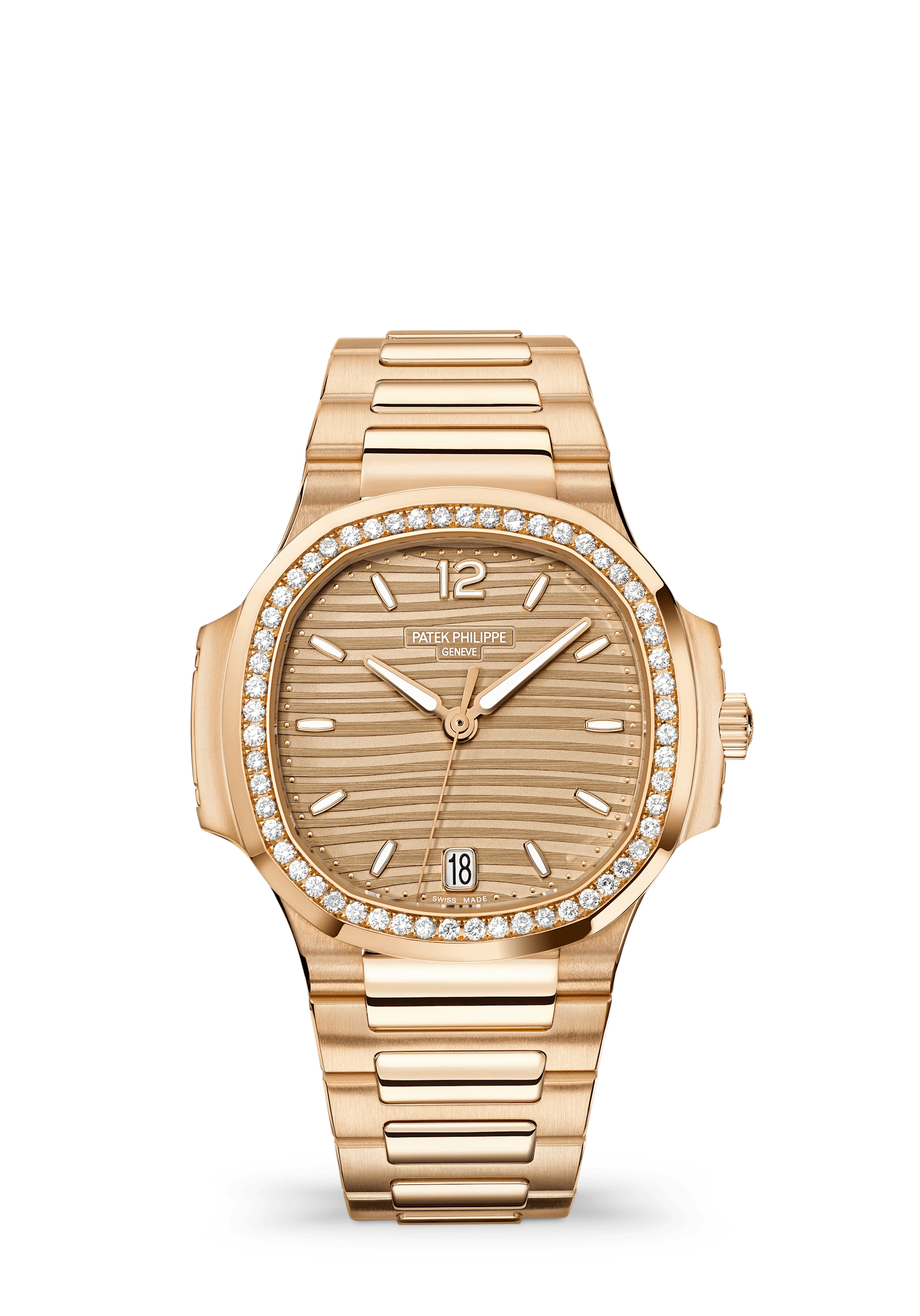 Patek Philippe Nautilus 7118/1200R-010, Rose gold, Golden brown dial