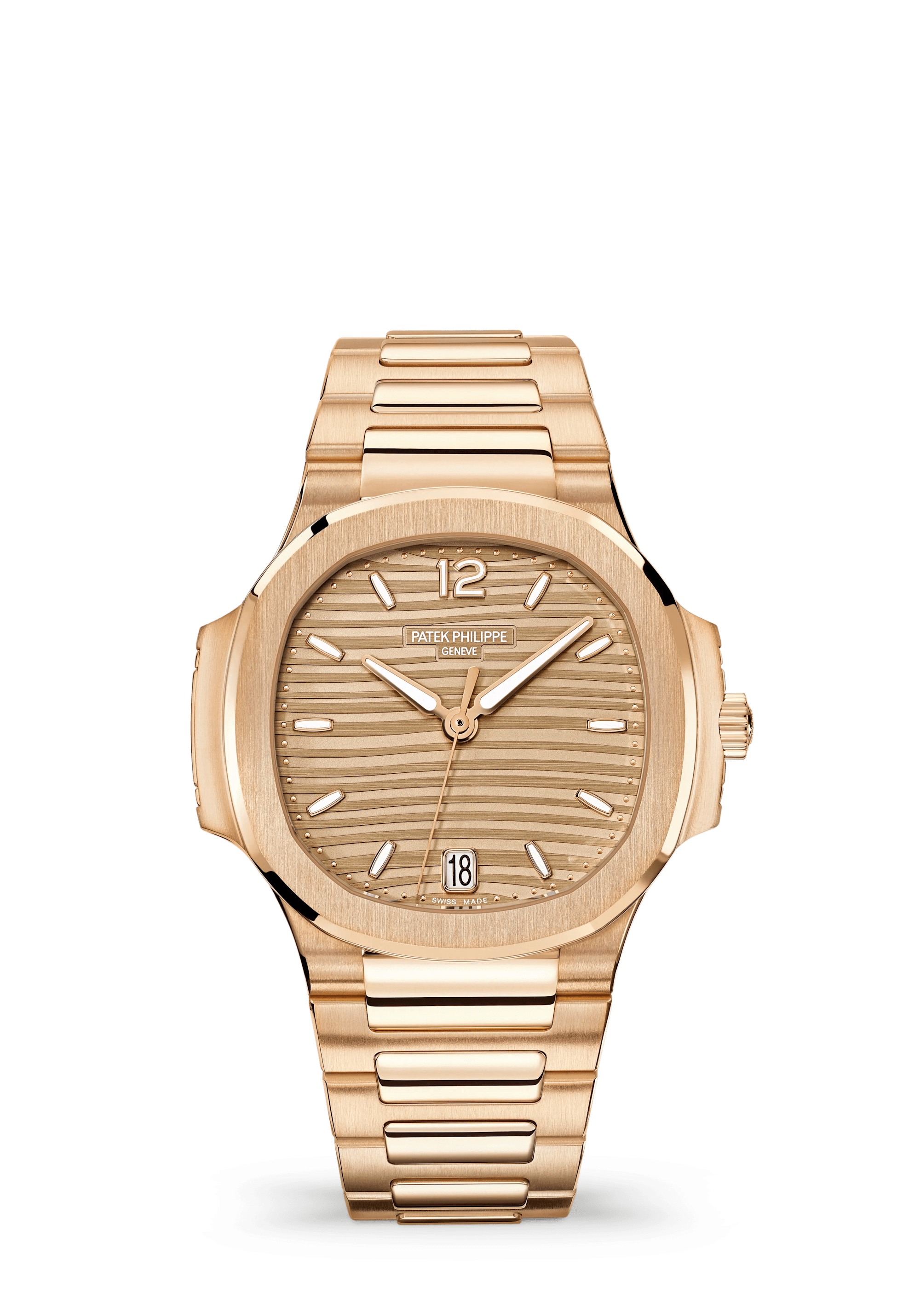 Patek Philippe Nautilus 7118/1R-010, Rose gold, Golden brown dial