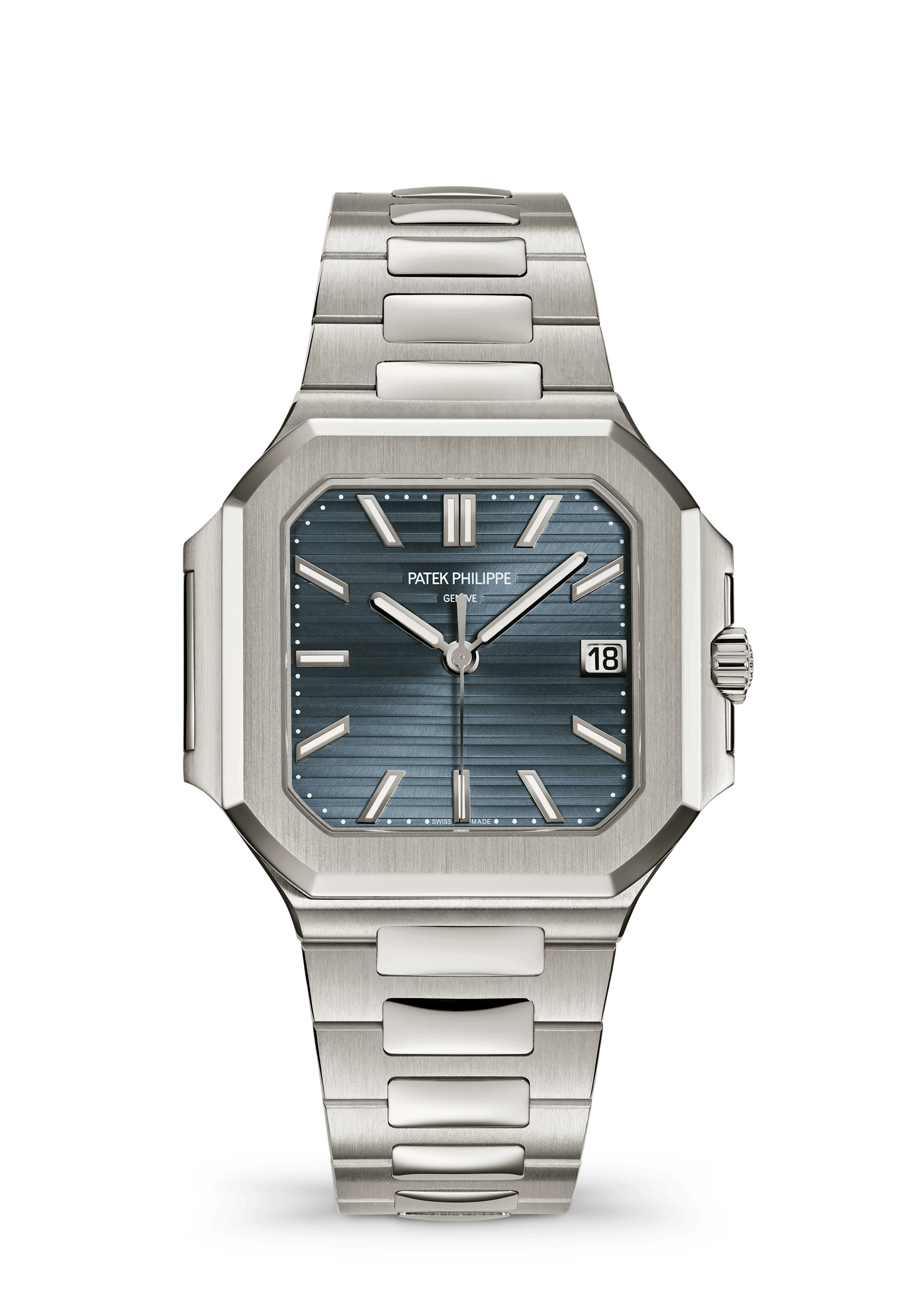 Patek Philippe Cubitus 7128/1G-001, White gold, Blue-grey dial