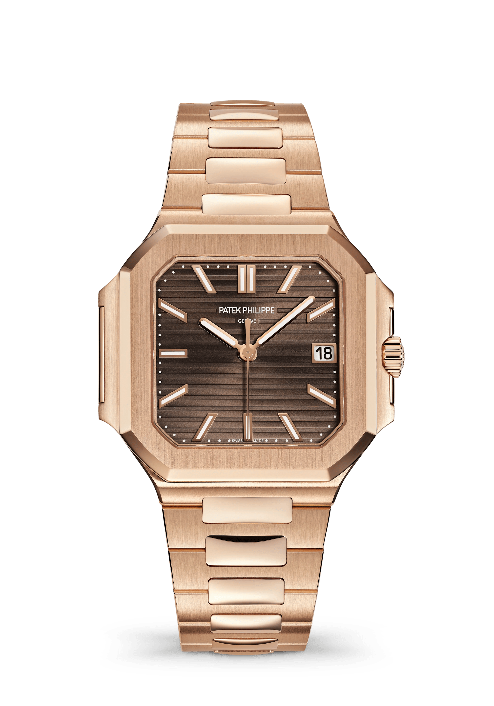 Patek Philippe Cubitus 7128/1R-001, Rose gold, Brown dial