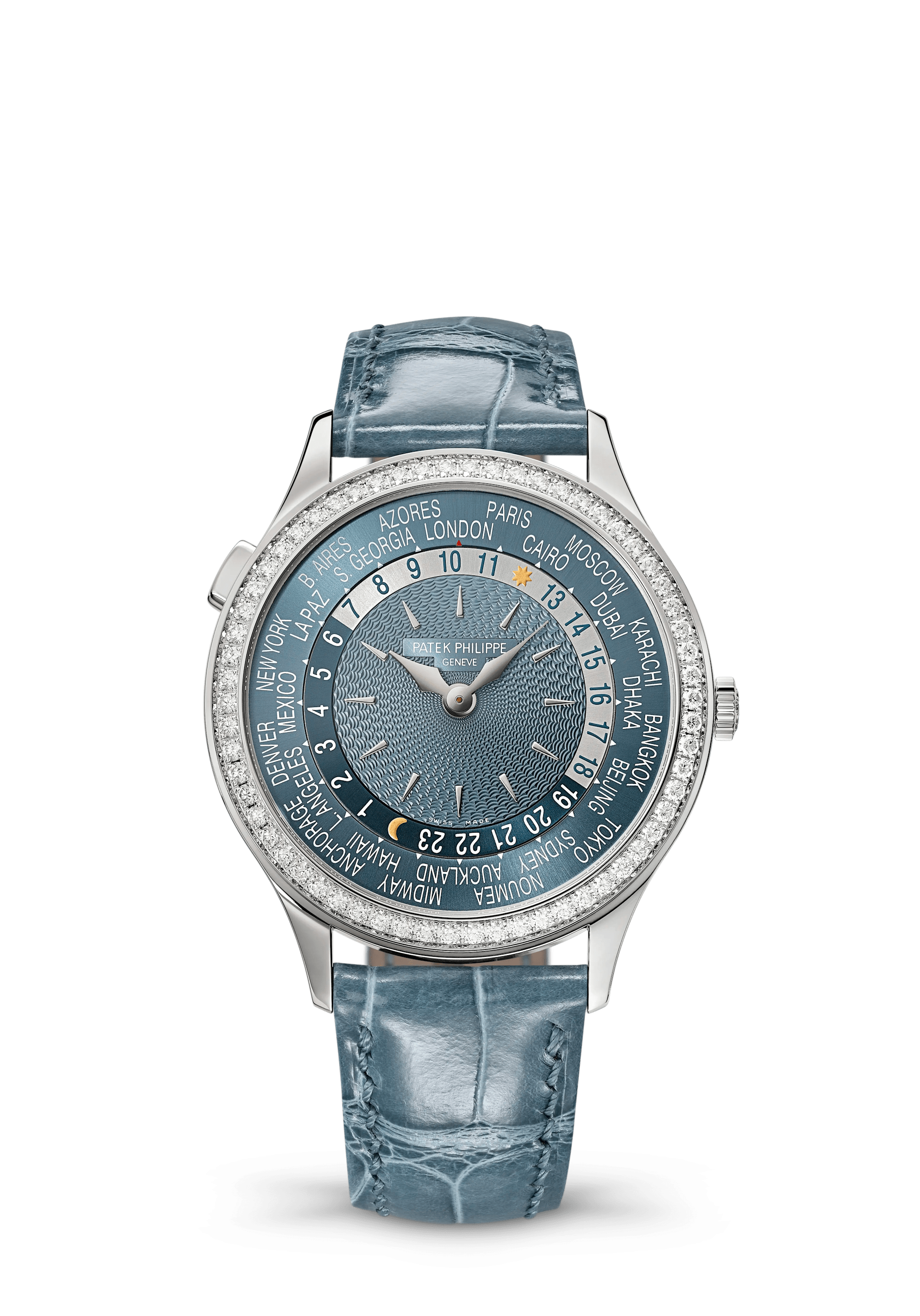 Patek Philippe Complications 7130G-016, White gold, Blue-grey dial