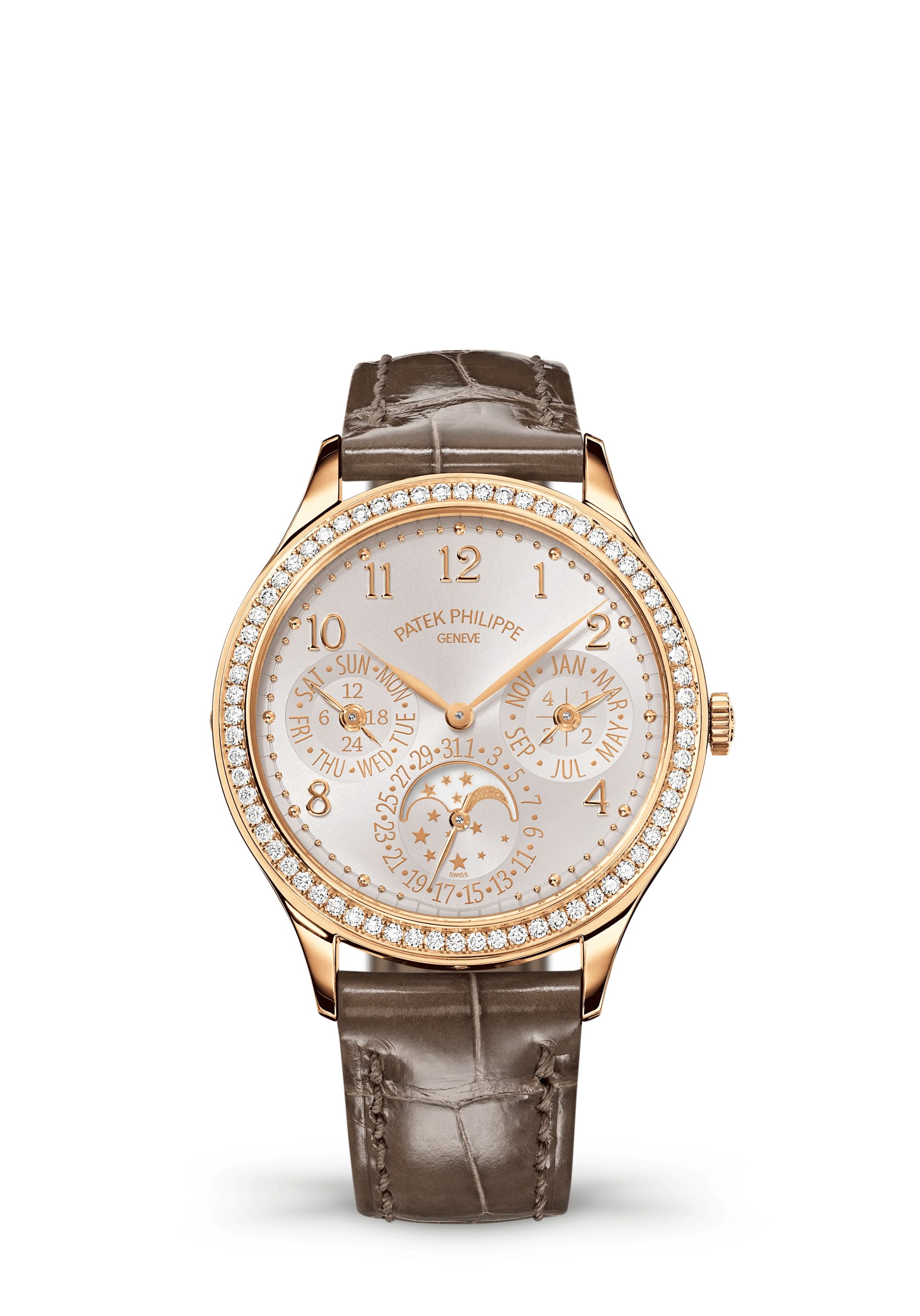 Patek Philippe Grand Complications 7140R-001, Rose gold, Silvery dial
