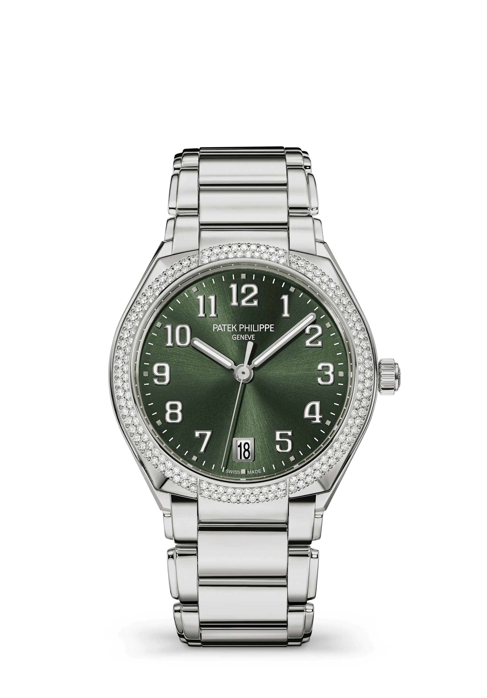 Patek Philippe Twenty~4 7300/1200A-011, Steel, Olive green dial