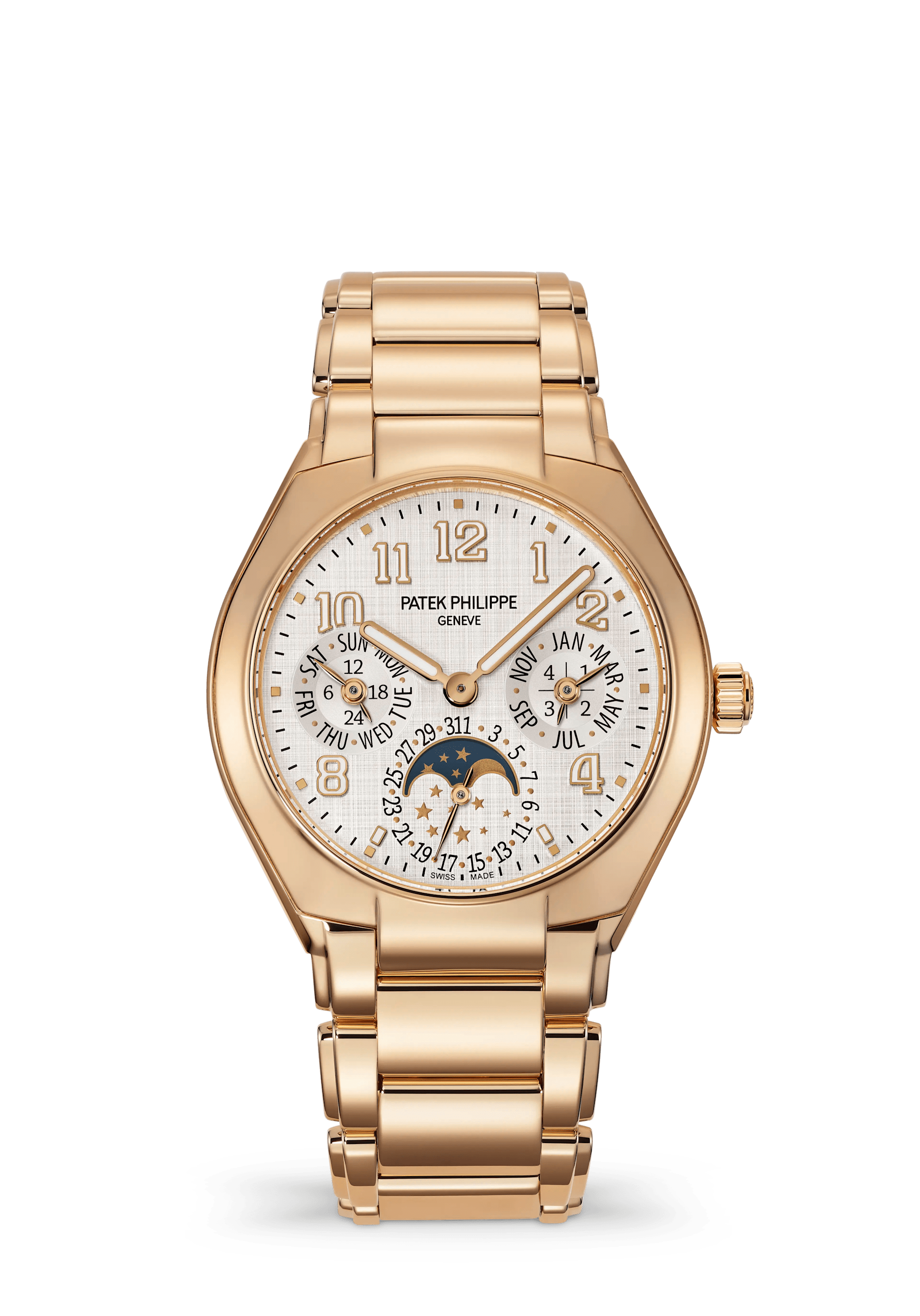 Patek Philippe Twenty~4 7340/1R-001, Rose gold, Silvery dial
