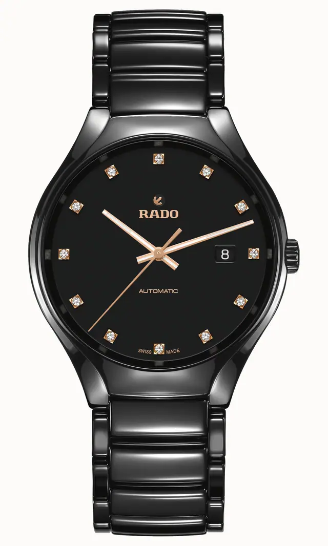 Rado True Round Automatic Diamonds, High-Tech Ceramic, Titanium / PVD R27056732