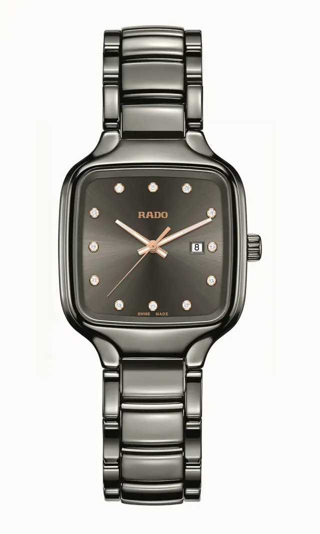 Rado True Square Diamonds, Plasma High-Tech Ceramic, Titanium R27079702