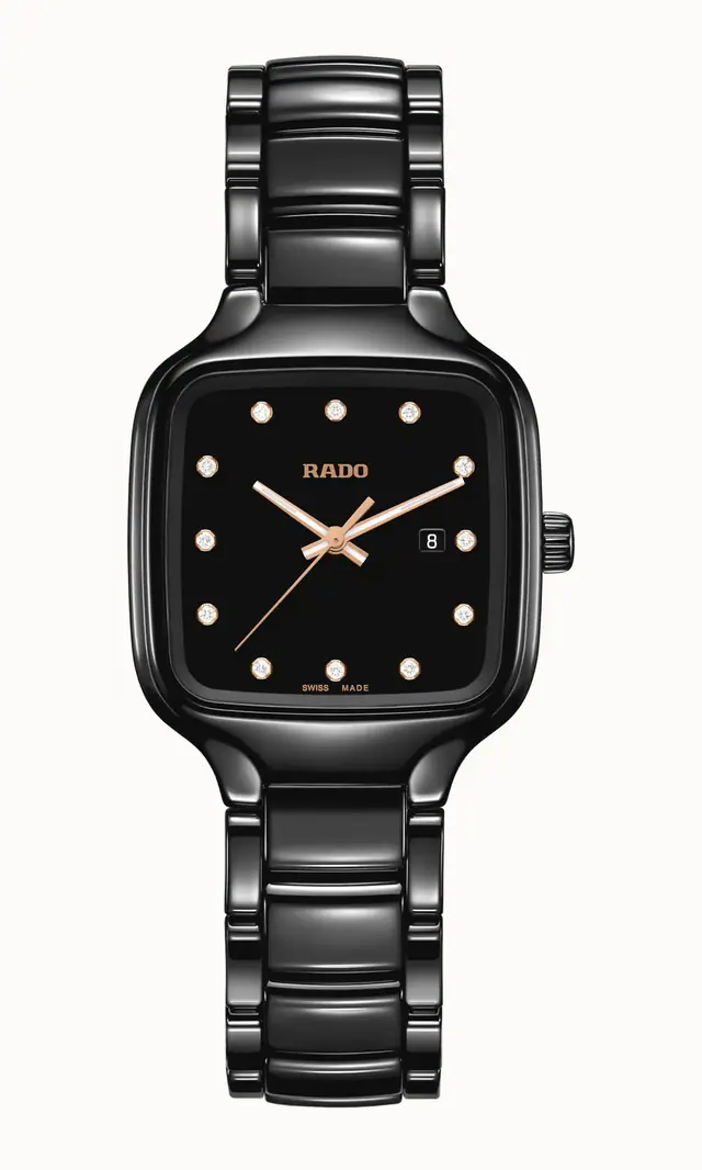 Rado True Square Diamonds, High-Tech Ceramic, Titanium / PVD R27080702