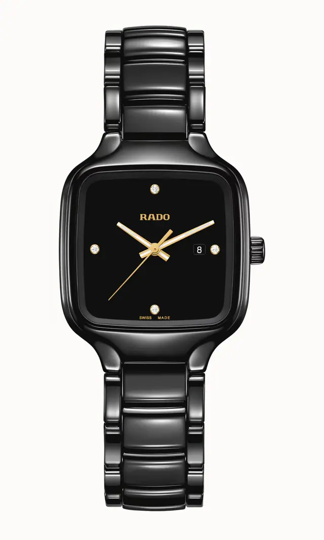 Rado True Square Diamonds, High-Tech Ceramic, Titanium / PVD R27080722