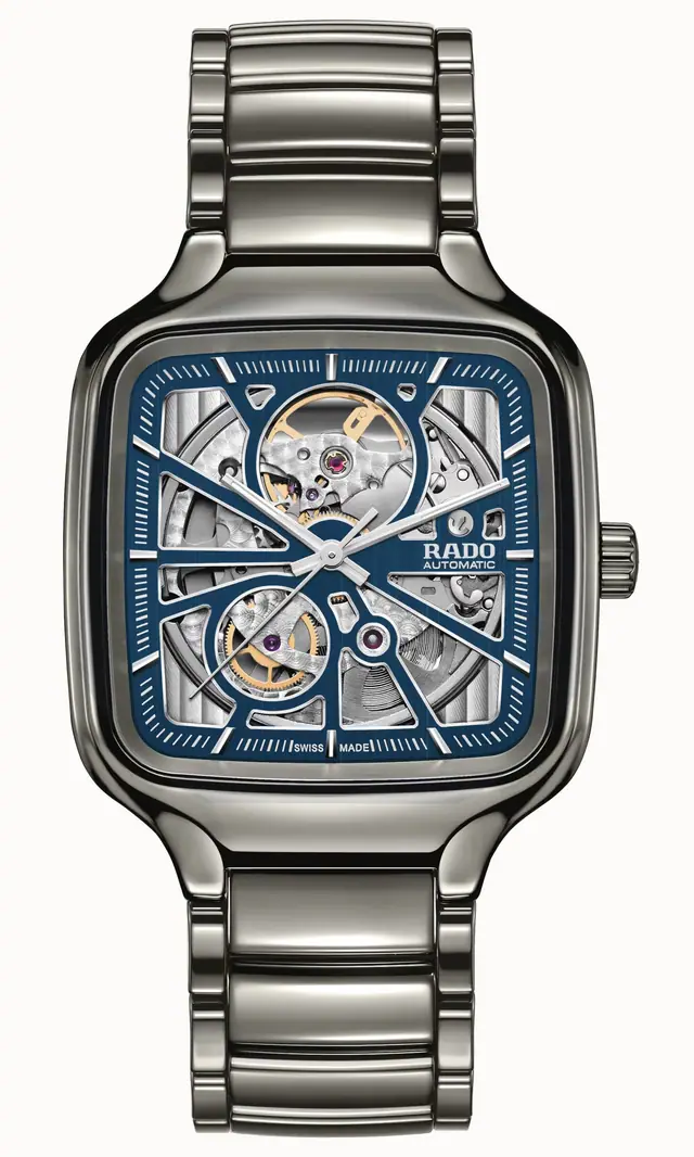 Rado True Square Automatic Open Heart, Plasma High-Tech Ceramic, Titanium R27083202