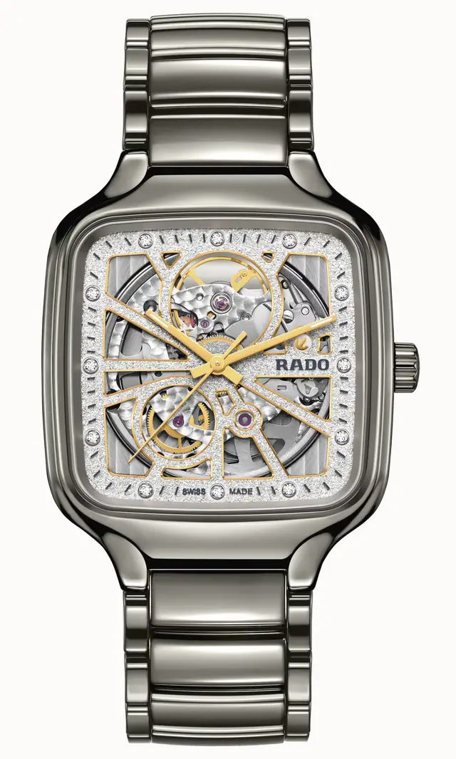 Rado True Square Automatic Open Heart Sparkling, Plasma High-Tech Ceramic R27083722