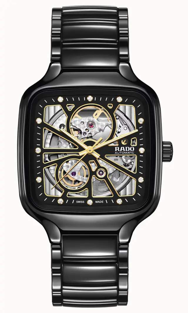 Rado True Square Automatic Open Heart, High-Tech Ceramic R27086712