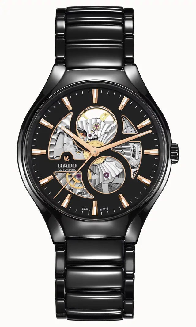 Rado True Round Automatic Open Heart, High-Tech Ceramic, Titanium / PVD R27107172