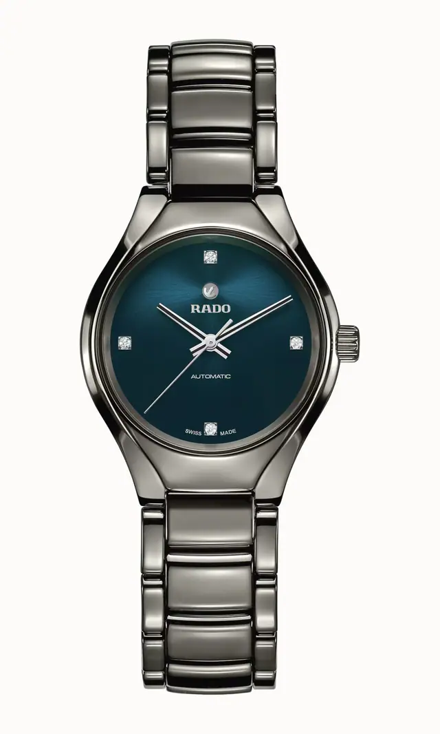 Rado True Round Automatic Diamonds, Plasma High-Tech Ceramic, Titanium R27243742