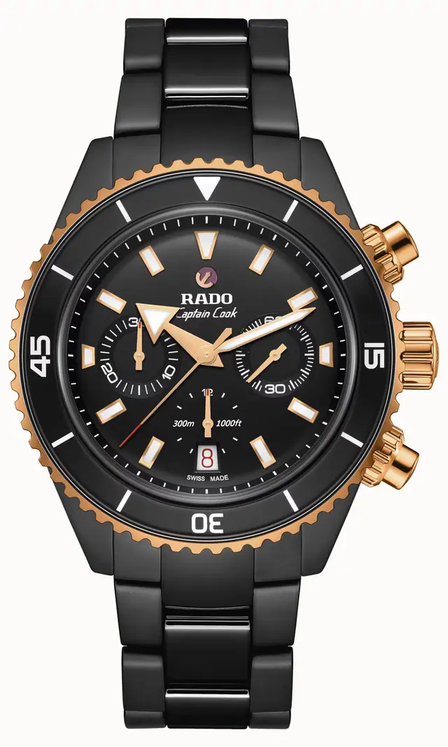 Rado Captain Cook High-Tech Ceramic Automatic Chronograph, High-Tech Ceramic, Stainless steel / PVD R32190153