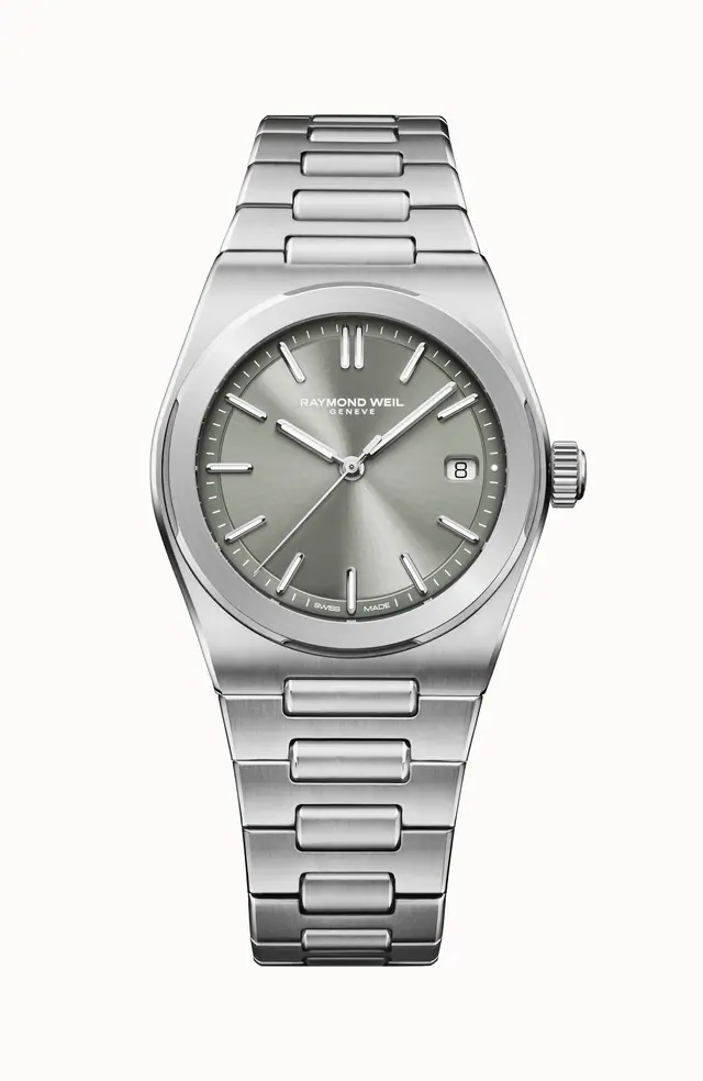 Raymond Weil A.R.T. Men's Automatic Sage Grey Dial Stainless Steel Bracelet Watch, 38 mm 1000-ST-52001
