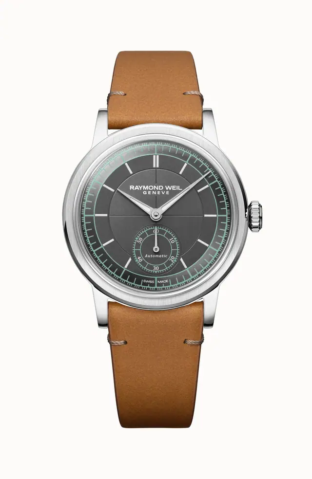 Raymond Weil Millesime Automatic Small Seconds Menthol Minute Track Watch, 35mm 2130-STC-60521