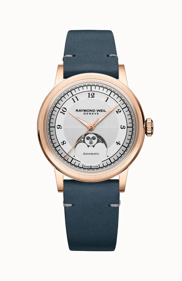 Raymond Weil Millesime Automatic Moon Phase Silver Dial Watch, 35 mm 2145-PC5-05650