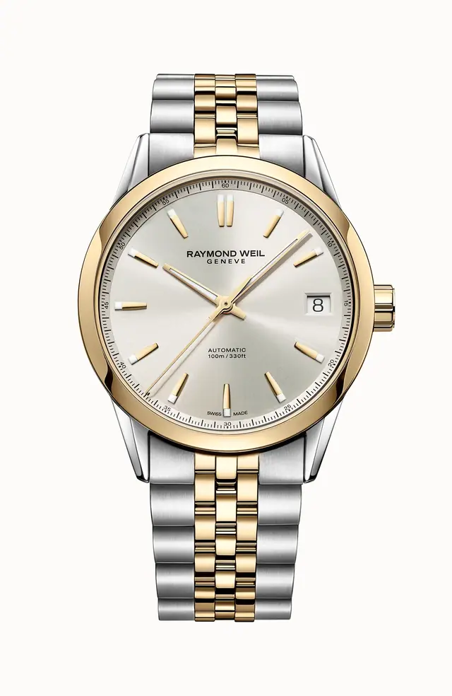 Raymond Weil Freelancer Men's Automatic Classic Two-Tone Yellow Gold Date Watch, 40 mm 2741-STP-64001