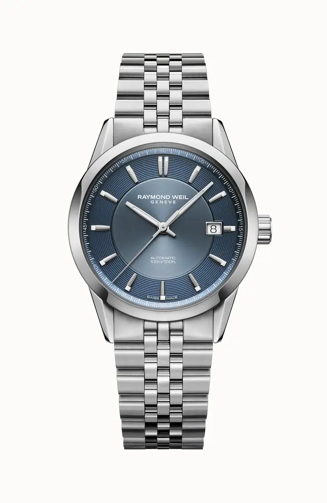 Raymond Weil Freelancer Automatic Blue Dial Stainless Steel Bracelet Watch, 38 mm 2771-ST-50051