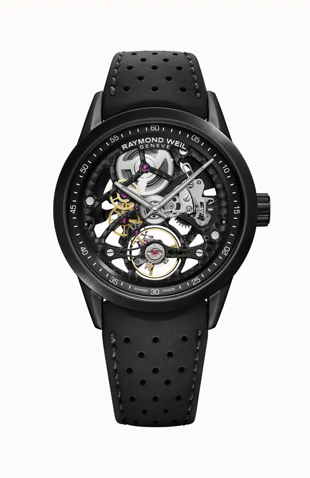 Raymond Weil Freelancer Calibre RW1212 Skeleton Men's Automatic Black Watch, 42 mm 2785-BKR-20000
