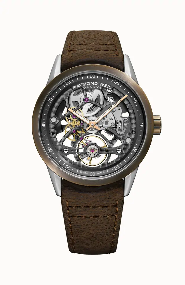 Raymond Weil Freelancer Calibre RW1212 Skeleton Men's Automatic Bronze Watch, 42 mm 2785-SBC-60000