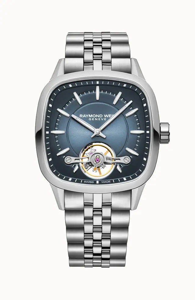 Raymond Weil Freelancer Calibre RW1212 Men’s Automatic Blue Steel Cushion Shape Watch, 40 x 40 mm 2790-ST-50051