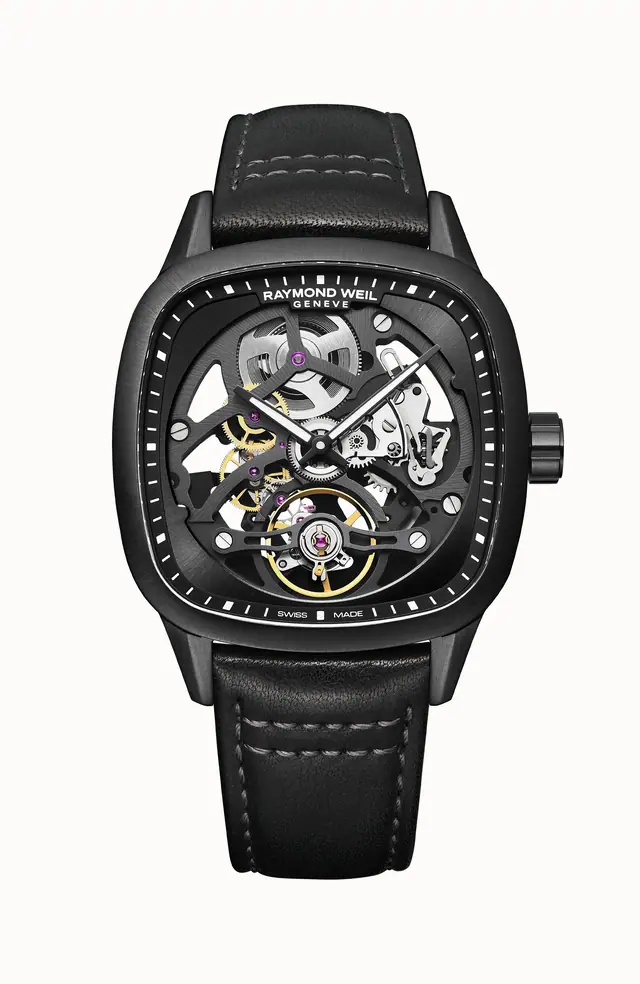 Raymond Weil Freelancer Automatic Cushion Skeleton Limited Edition Watch, 40 x 40 mm 2795-BKC-20000
