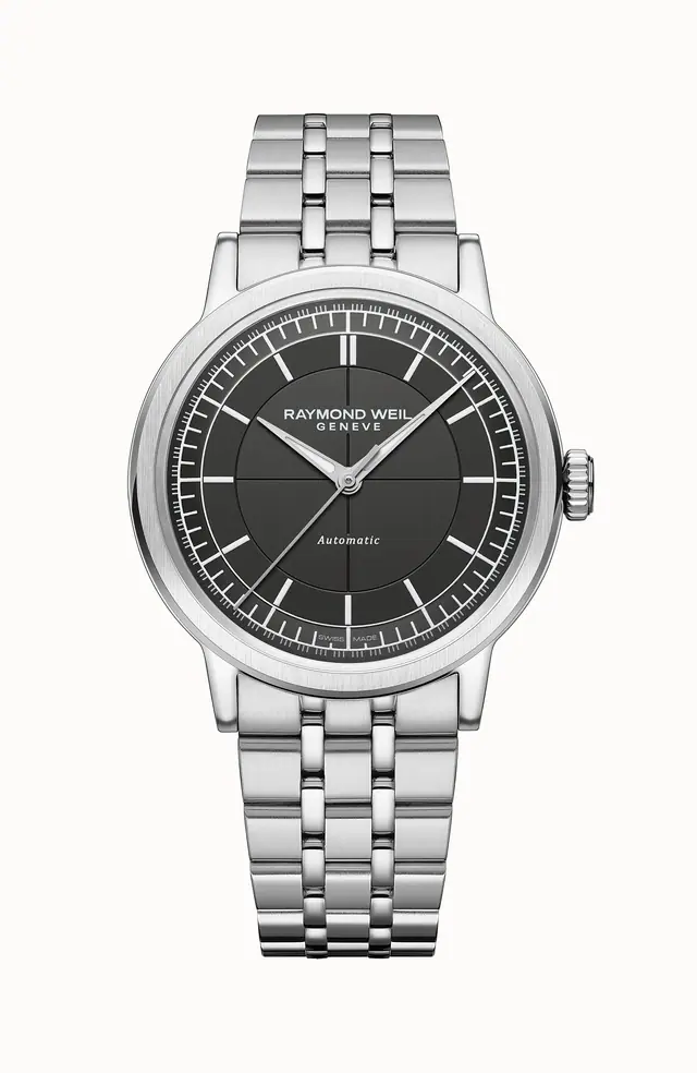 Raymond Weil Millesime Men's Automatic Anthracite Sector Dial Bracelet Watch, 39mm 2925-ST-60001